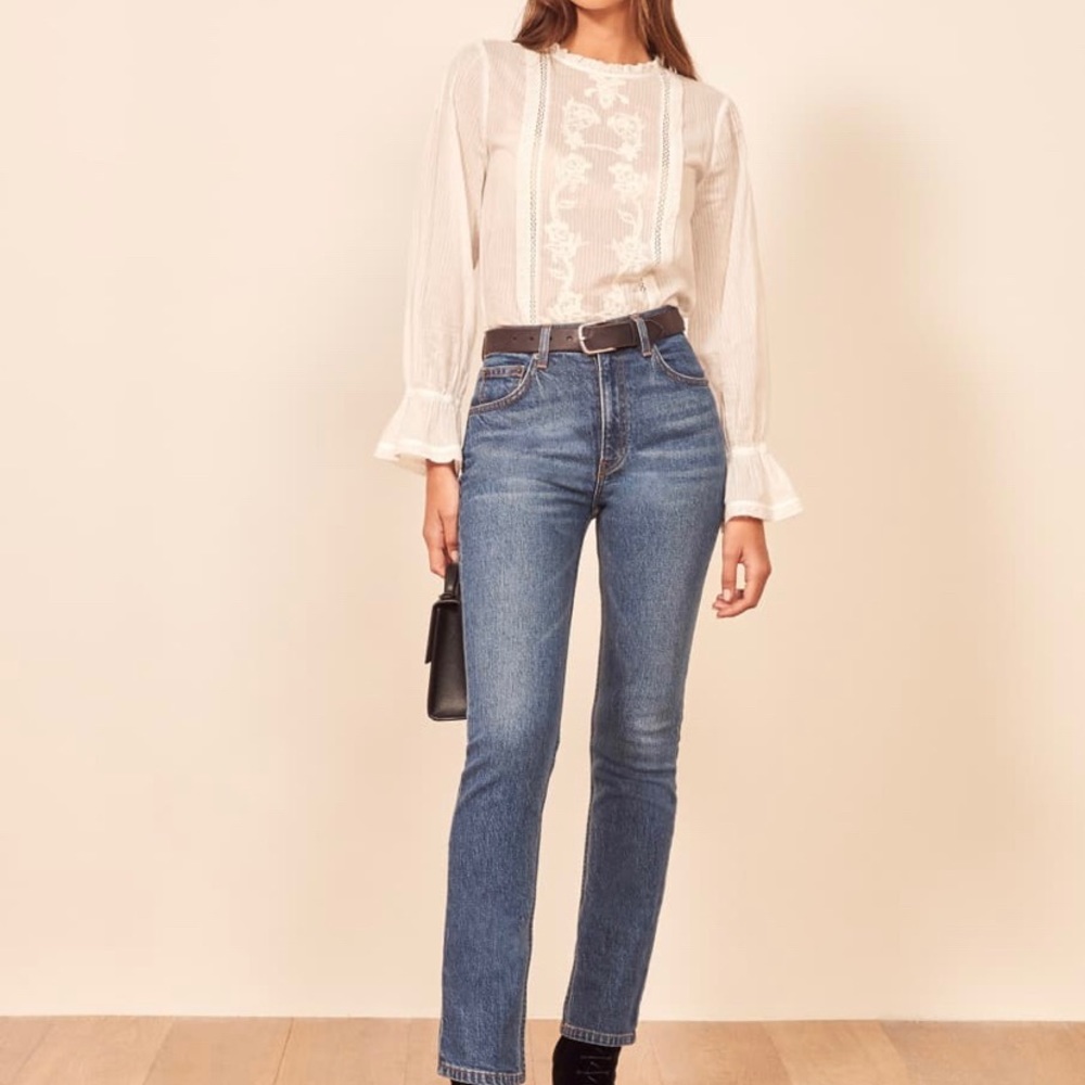 Reformation Liza High Straight Jeans